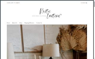Rustic Lantern Co website