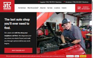 atc Auto Center website