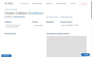 Classic Collision of Grovetown website