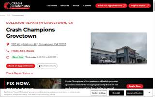 Crash Champions Collision Repair Grovetown website