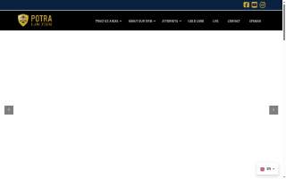 Potra Law Firm of Hampton website