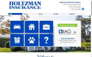 Holtzman Insurance Agency website
