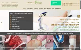 Parkwood Podiatry Associates website