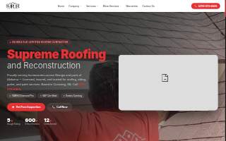 Supreme Roofing and Reconstruction website