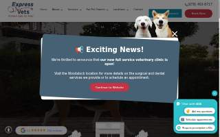 Express Vets Holly Springs website