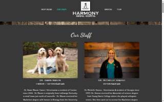 Harmony Animal Hospital website
