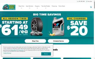 Mavis Tires & Brakes website