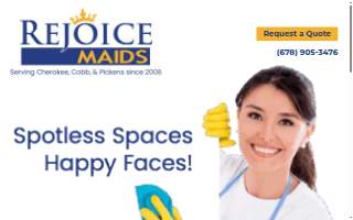 Rejoice Maids Service of Holly Springs website