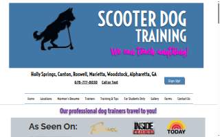 Scooter Dog Training website