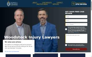 Tidwell Strimban Injury Lawyers website