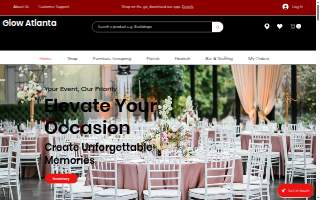 Glow Atlanta Party Rentals website