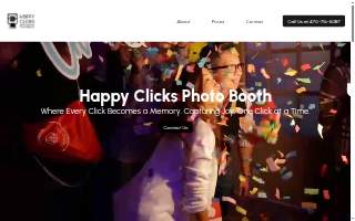 Happy Clicks Photo Booth website