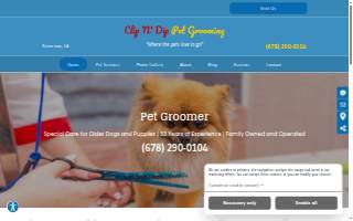 Clip N' Dip Pet Grooming website