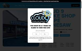 Cloud 9 Smoke Shop, Vape, & Hookah Co. of Kennesaw website