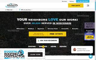 Infinity Roofing Contractors website