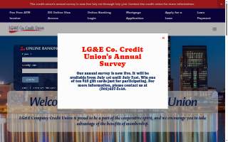 LGE Community Credit Union website