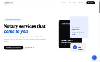 Liquid Notary website