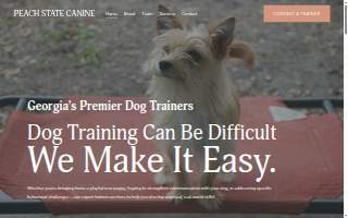 Peach State Canine | Professional Dog Trainers website