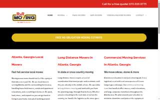 RNR Moving Atlanta website