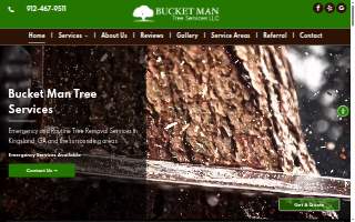 Bucket Man Tree Services website
