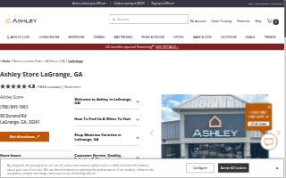 Ashley Store of LaGrange website