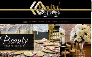 Beautiful Beginnings Event Planning website