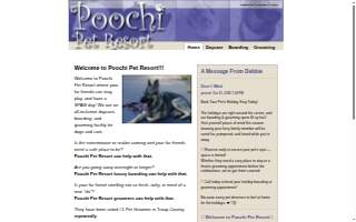 Poochi Pet Resort website