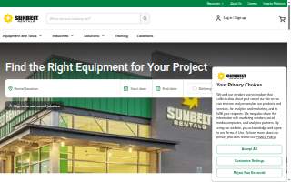 Sunbelt Rentals website