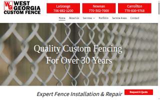 West Georgia Custom Fence website