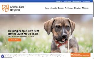 Animal Care Hospital website