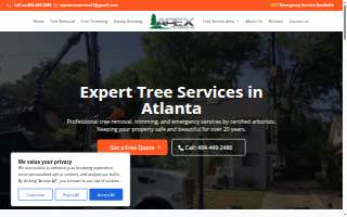 Apex Tree Service website