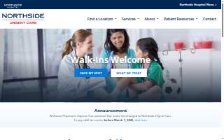 Northside Urgent Care - Lawrenceville website
