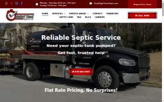 Right Time Septic of Lawrenceville website
