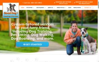 Good Dog! Coaching & Pet Care, LLC website
