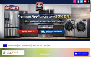 Gwinnett Appliances Liquidators of Lilburn website