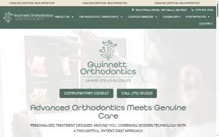Gwinnett Orthodontics website