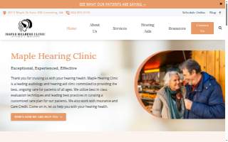 Maple Hearing Clinic website