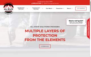 All Roof Solutions of Lithia Springs website