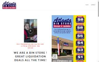 Atlanta Bin Store Discount and Liquidation website