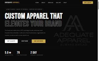 Adequate Apparel website