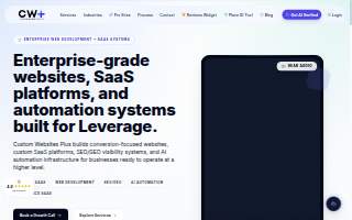Custom Websites Plus website