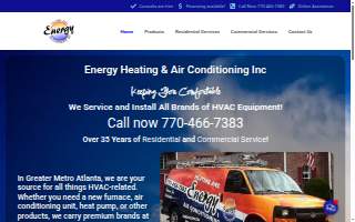Energy Heating & Air Conditioning Inc website