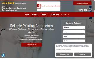 Henderson Painting and Drywall website