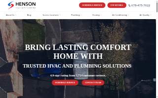Henson Mechanical Heating Air and Plumbing website