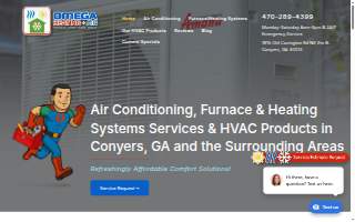 Omega Heating and Air, Inc. website
