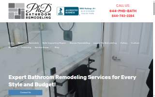 PHD Bathroom Remodeling website