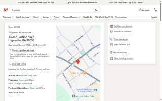 Walgreens Pharmacy website