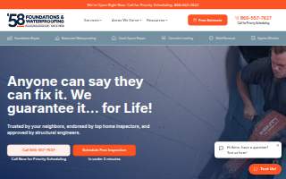 58 Foundations & Waterproofing website