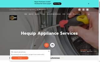 hequip Appliance Services website