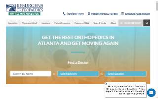 Resurgens Orthopaedics website